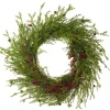 50″ (127Cm) Green Spray And Red Berry Christmas Wreath