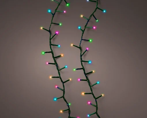 1000 Led Multicolour Compact Twinkle Christmas Lights With Green Cable