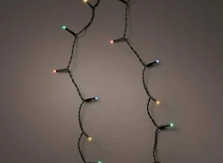 Durawise Multicoloured Battery Christmas Lights With Timer (Black Wire) Various Sizes