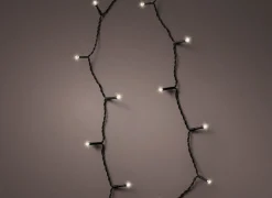 Durawise Warm White Battery Christmas Lights With Timer (Black Wire) Various Sizes