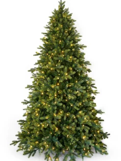 7.5Ft Feel Real Cumberland Fir Pre-Lit Artificial Christmas Tree