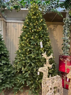 9Ft Feel Real Newberry Spruce Pre-Lit Artificial Christmas Tree