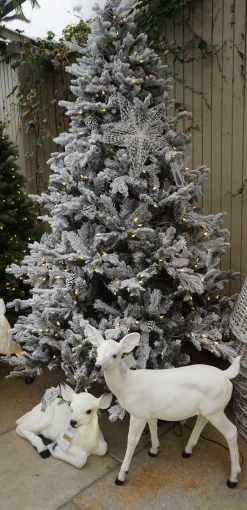 9Ft Feel Real Snowy Waterford Pine Pre-Lit Artificial Christmas Tree