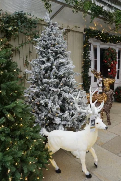 7.5Ft Feel Real Snowy Waterford Pine Pre-Lit Artificial Christmas Tree