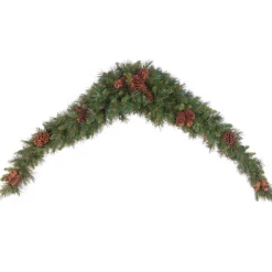 9Ft Pine Cone Christmas Mantel Swag