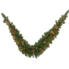 6Ft Ridge Christmas Mantel Swag With Cones