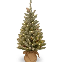 3Ft Snowy Concolor Fir Pre-Lit Artificial Christmas Tree
