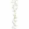 6Ft White Sparkle Mini Leaf Christmas Garland