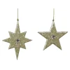 Gold Glitter Jewel Bethlehem Star Decor