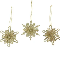 Gold Glitter Snowflake – Christmas Tree Decor