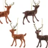 Hanging Plastic Reindeers With Glitter
