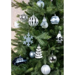 Mixed Christmas Bauble Box Winter Blue